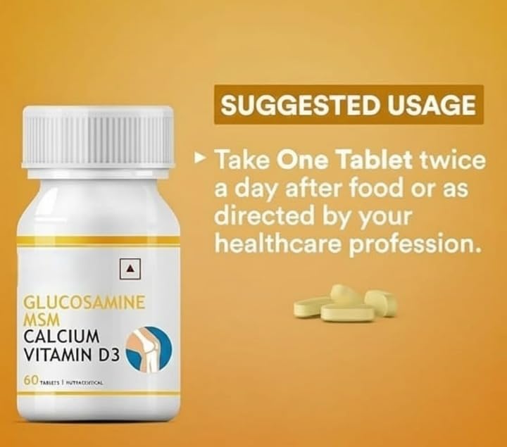 Glucosamine Tablets with MSM Calcium & Vitamin D3 60 Tablets X1564