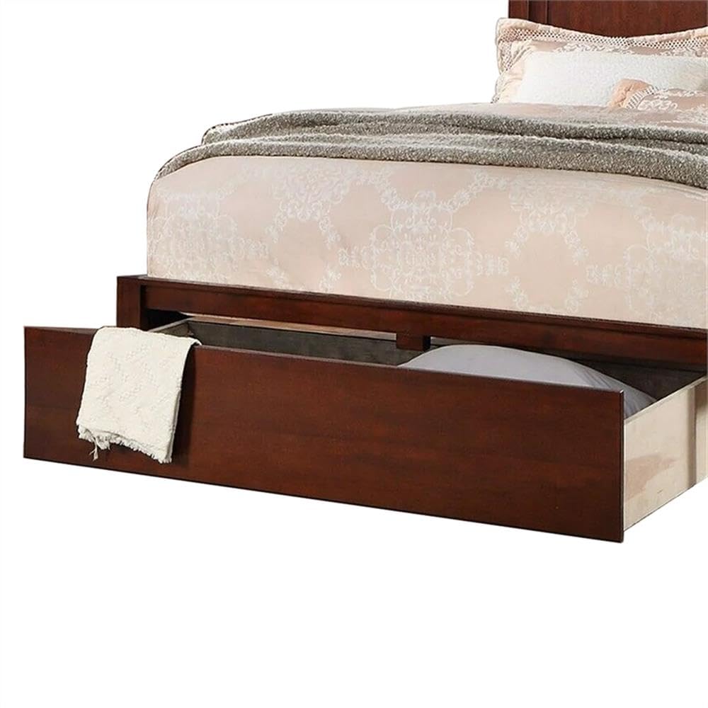 California King Panel Bed with Storage Drawers N991