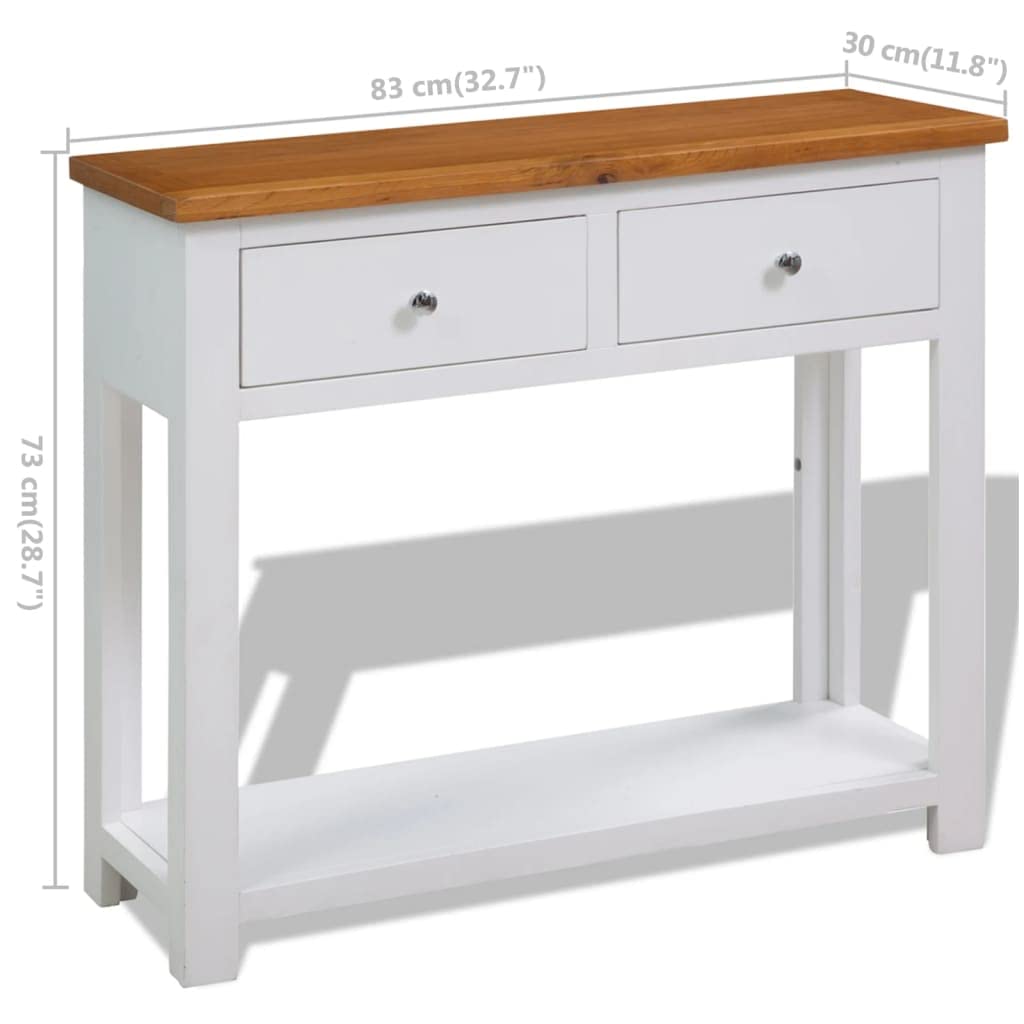 Solid Oak Wood Console Table Z8444