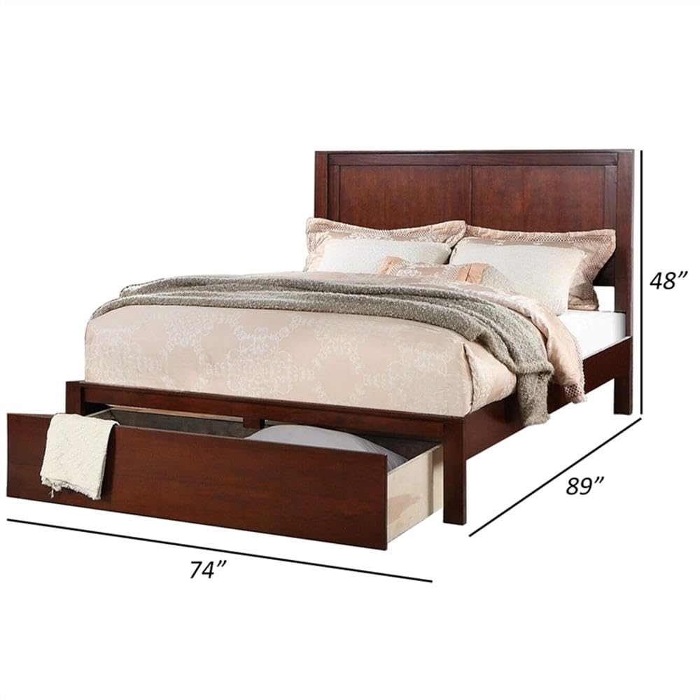 California King Panel Bed with Storage Drawers N991