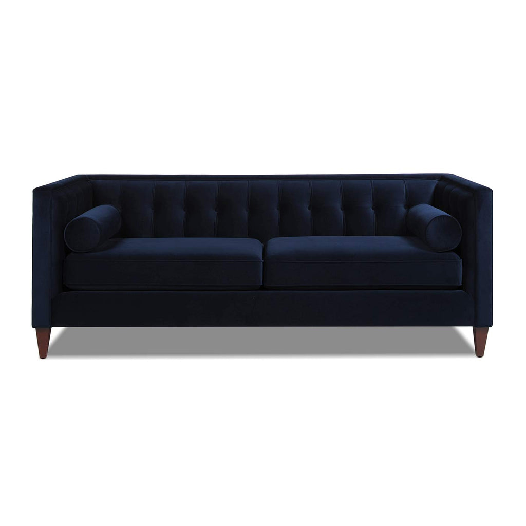 Dark Navy Blue Performance Velvet Tufted Sofa G386
