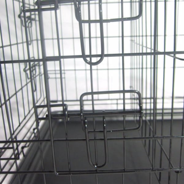 24-48 Inch Folding Dog Crate with Tray and Divider Panel B304