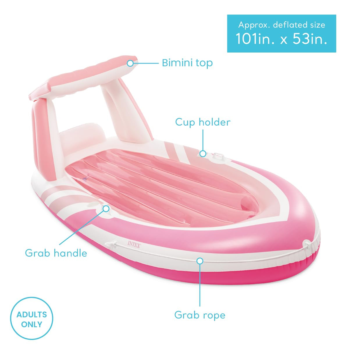 Inflatable Pool Float with 2 Cup Holders S328