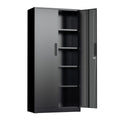 Black 72" Locking Steel Storage Cabinet with 4 Adjustable Shelves I79290