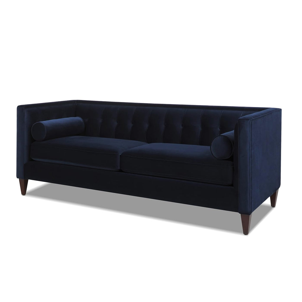 Dark Navy Blue Performance Velvet Tufted Sofa G386