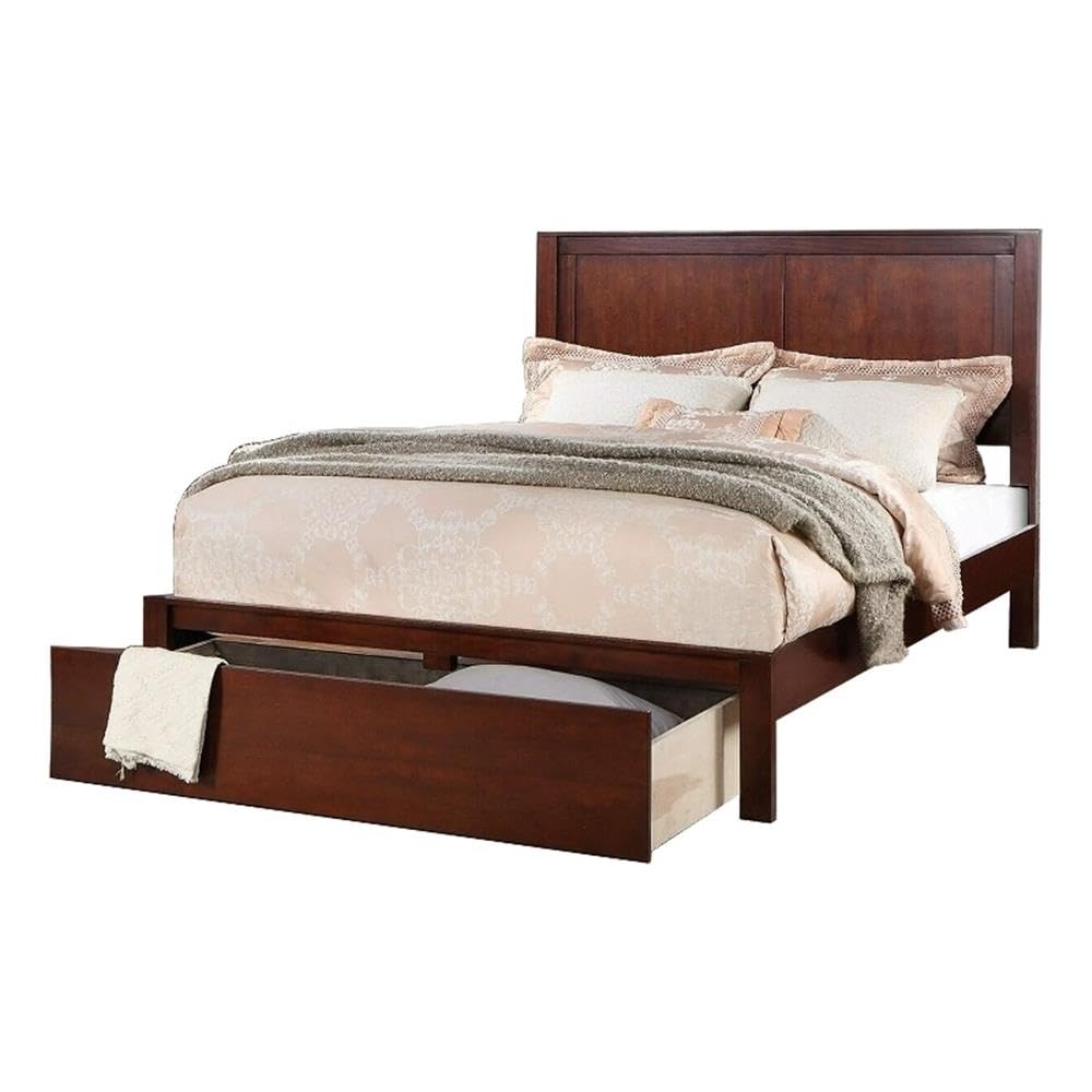 California King Panel Bed with Storage Drawers N991
