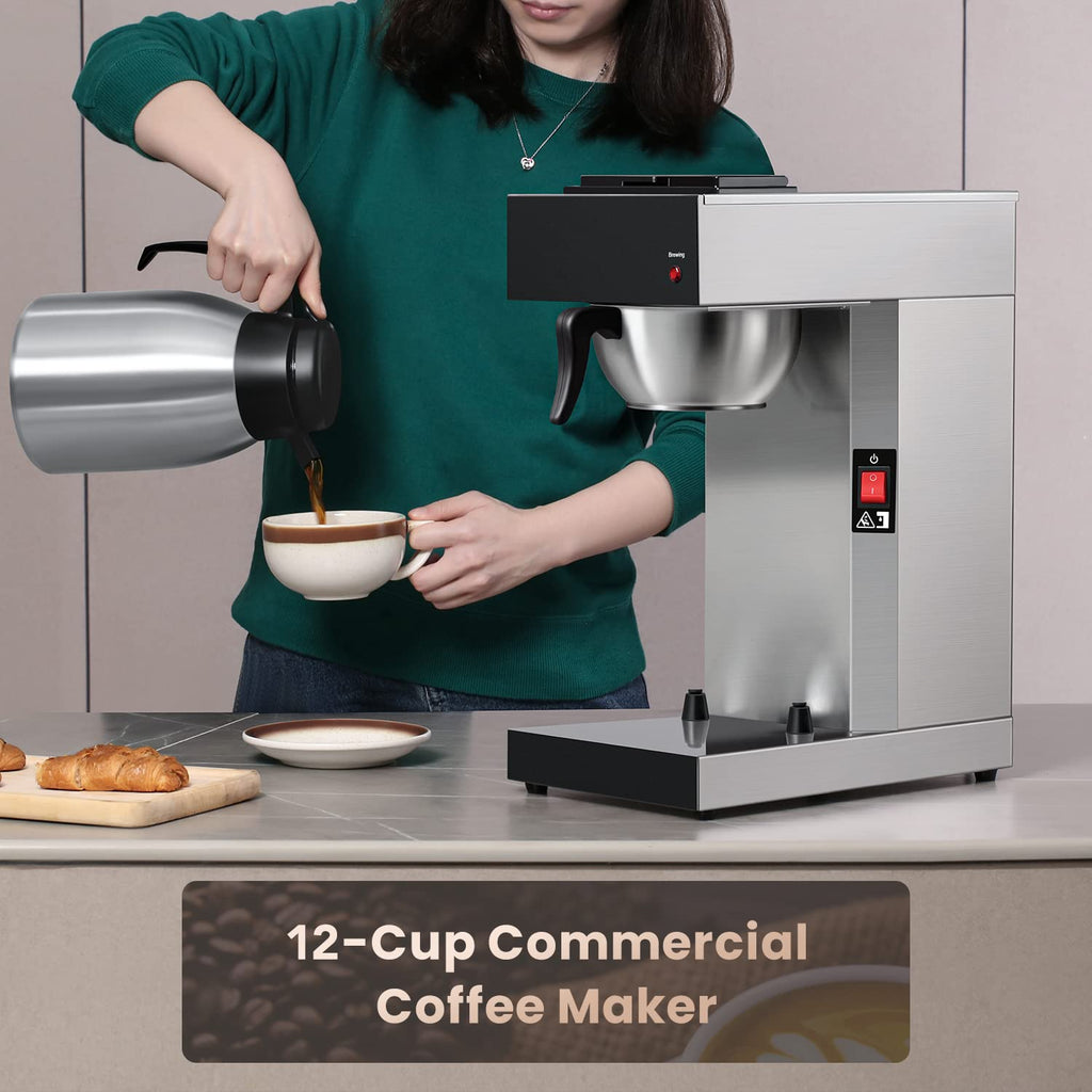 12-Cup Commercial Coffee Maker with Thermal Carafe R9161
