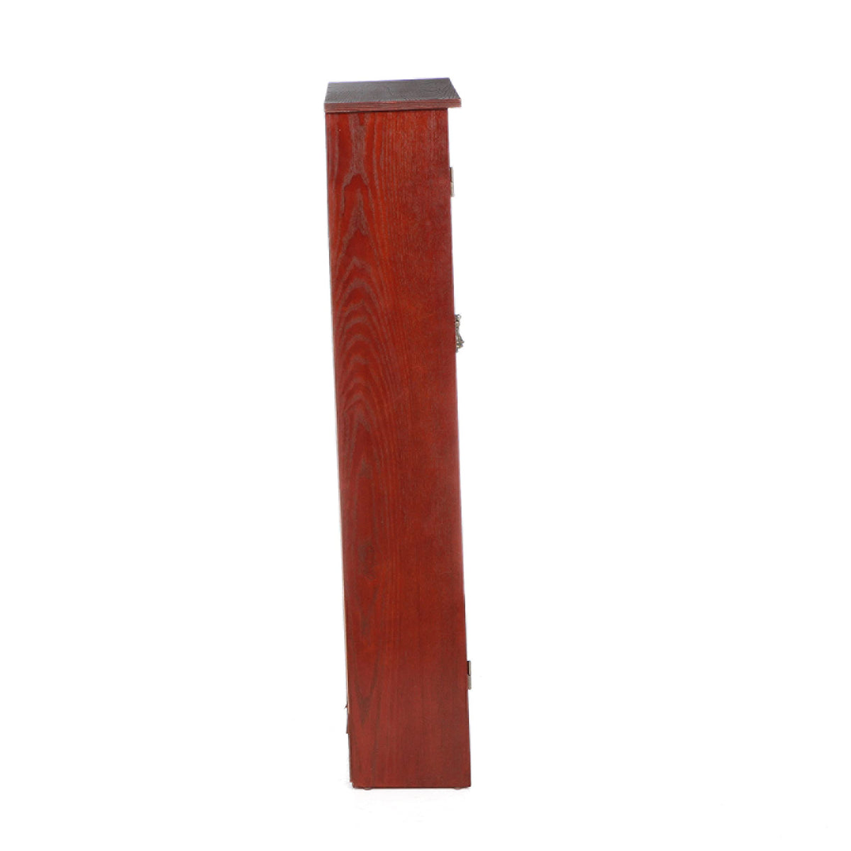 Cherry Brown Glass and Wood Media Cabinet I471398