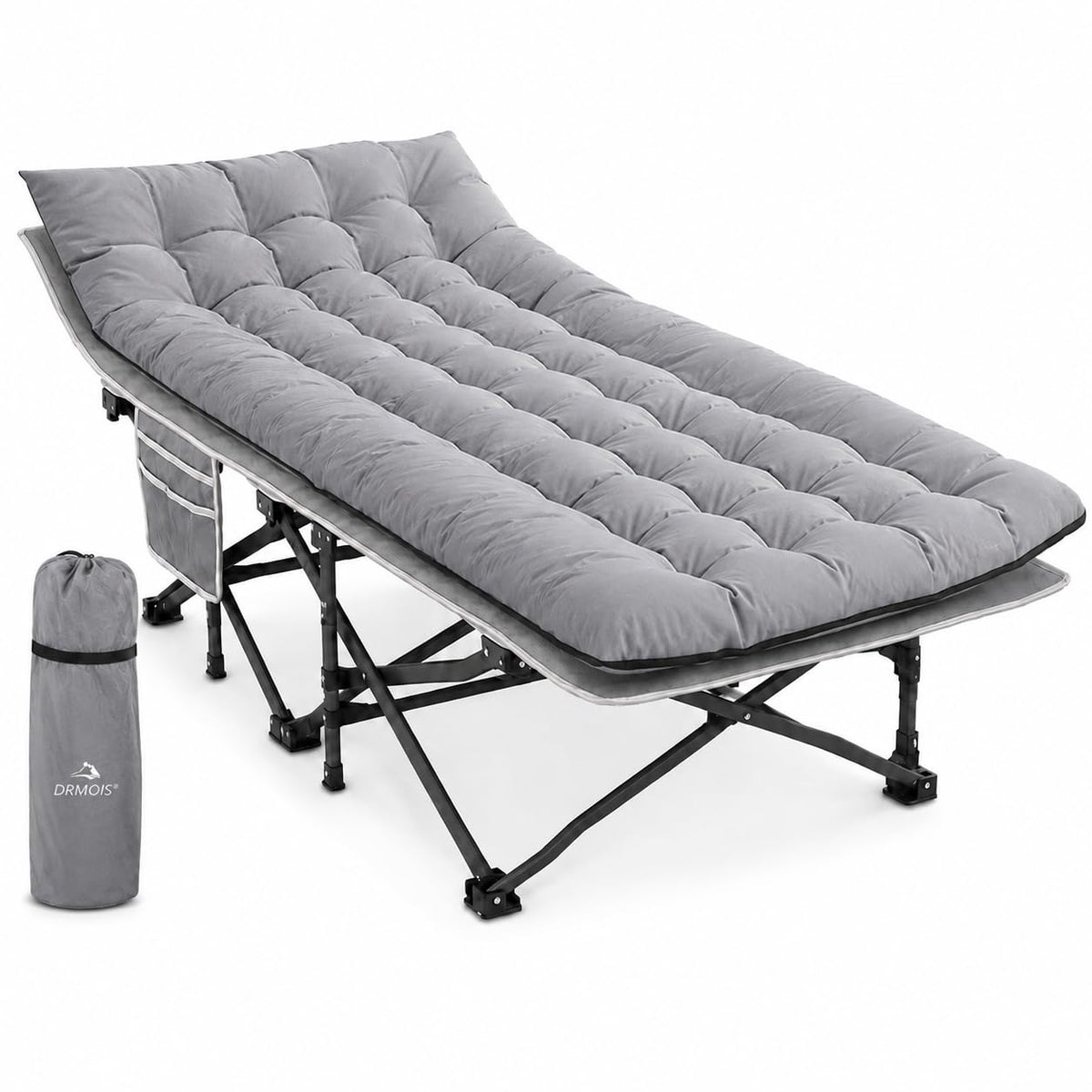 Oversized Portable Foldable Camping Cot with Sleeping Pad W7064