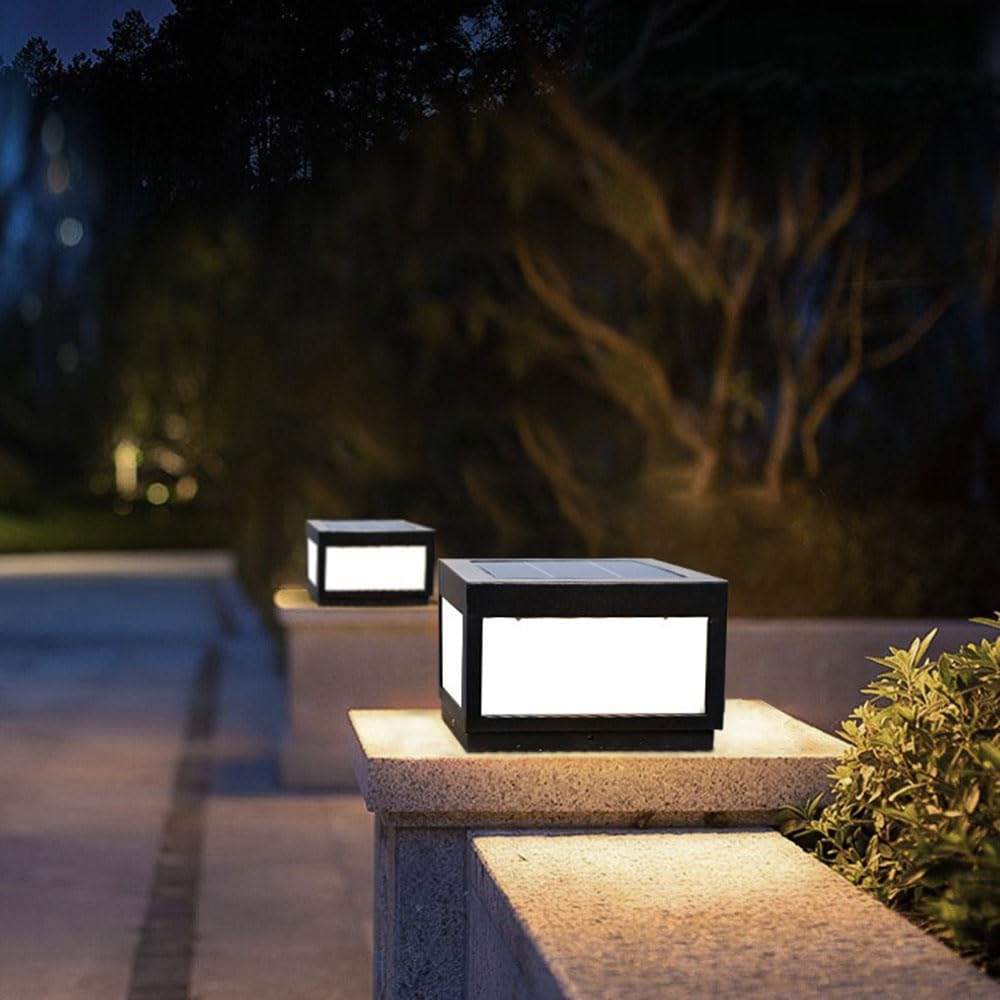 Solar Powered Waterproof Outdoor Post Lights Warm White Z37652