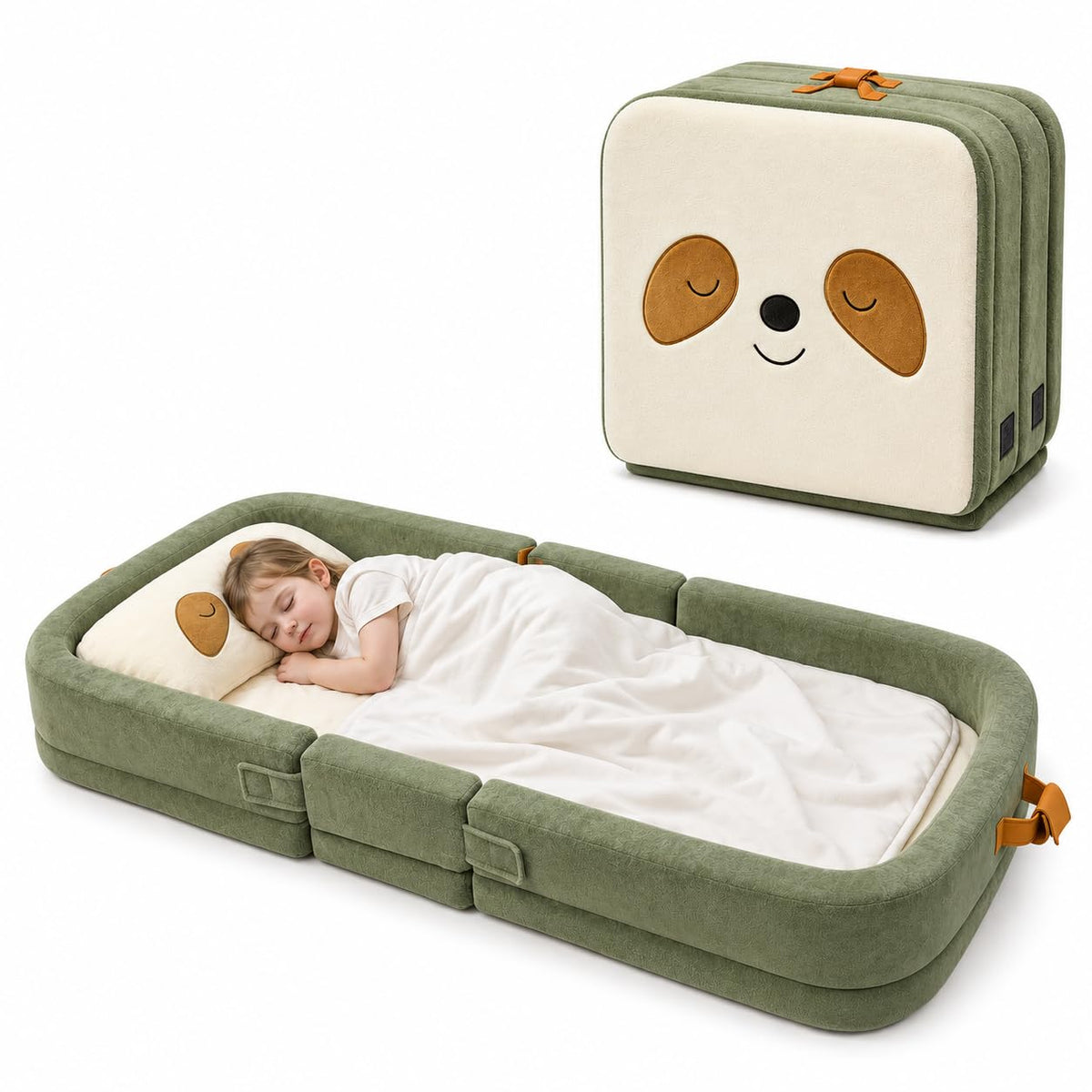 Foldable Portable Toddler Travel Bed with Pillow L5009