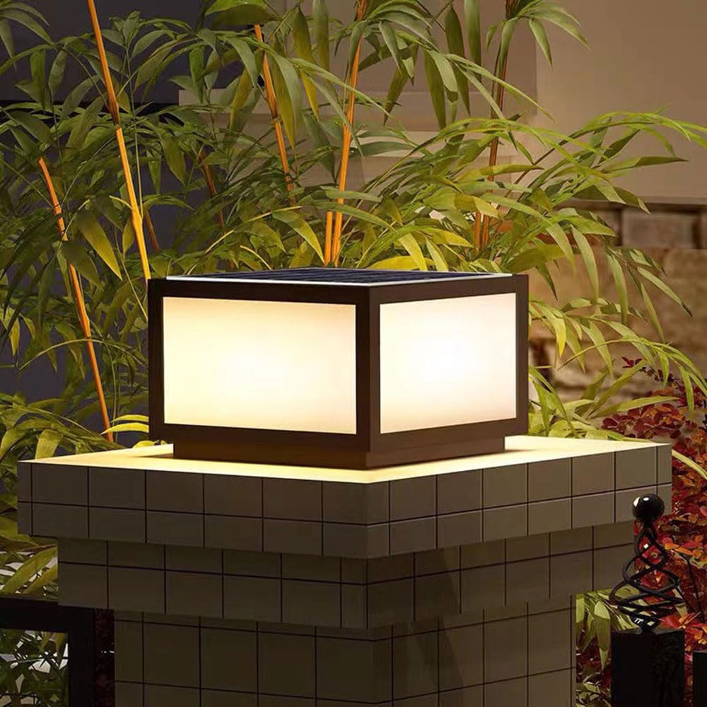 Solar Powered Waterproof Outdoor Post Lights Warm White Z37652