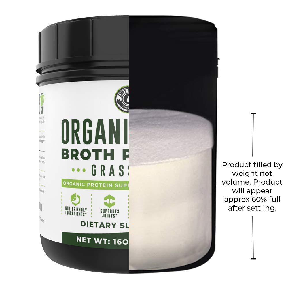 Organic Grass Fed Beef Bone Broth Protein Powder 16oz S5468