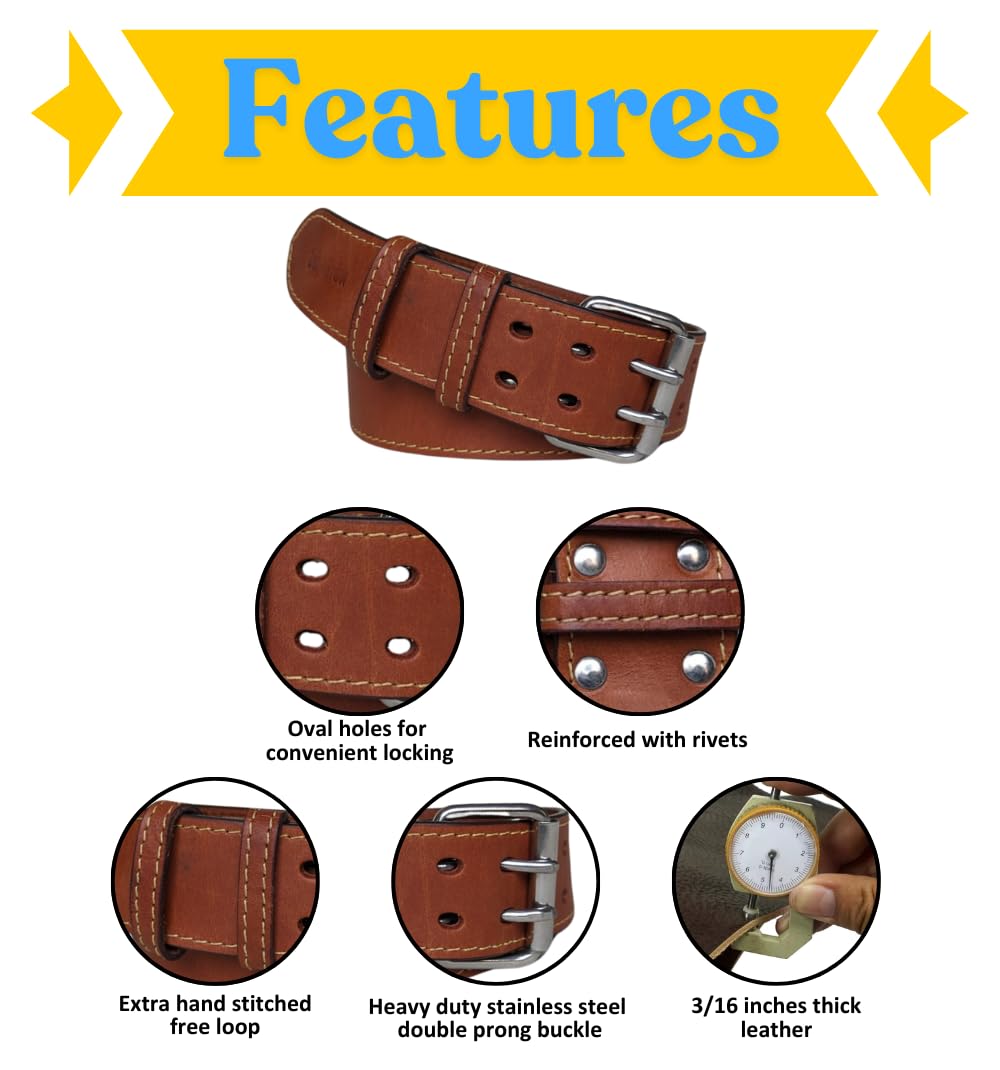2" Wide Oil-Tanned Leather Tool Belt T597