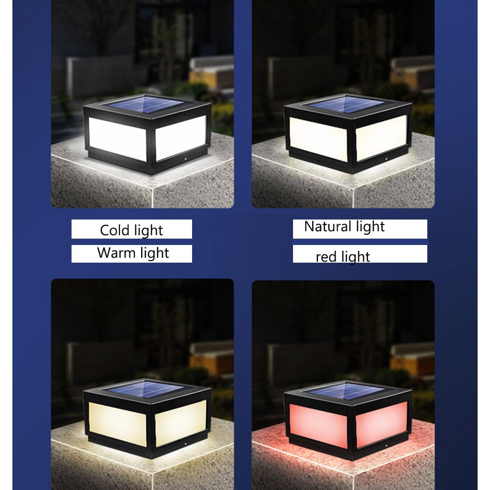 Solar Powered Waterproof Outdoor Post Lights Warm White Z37652