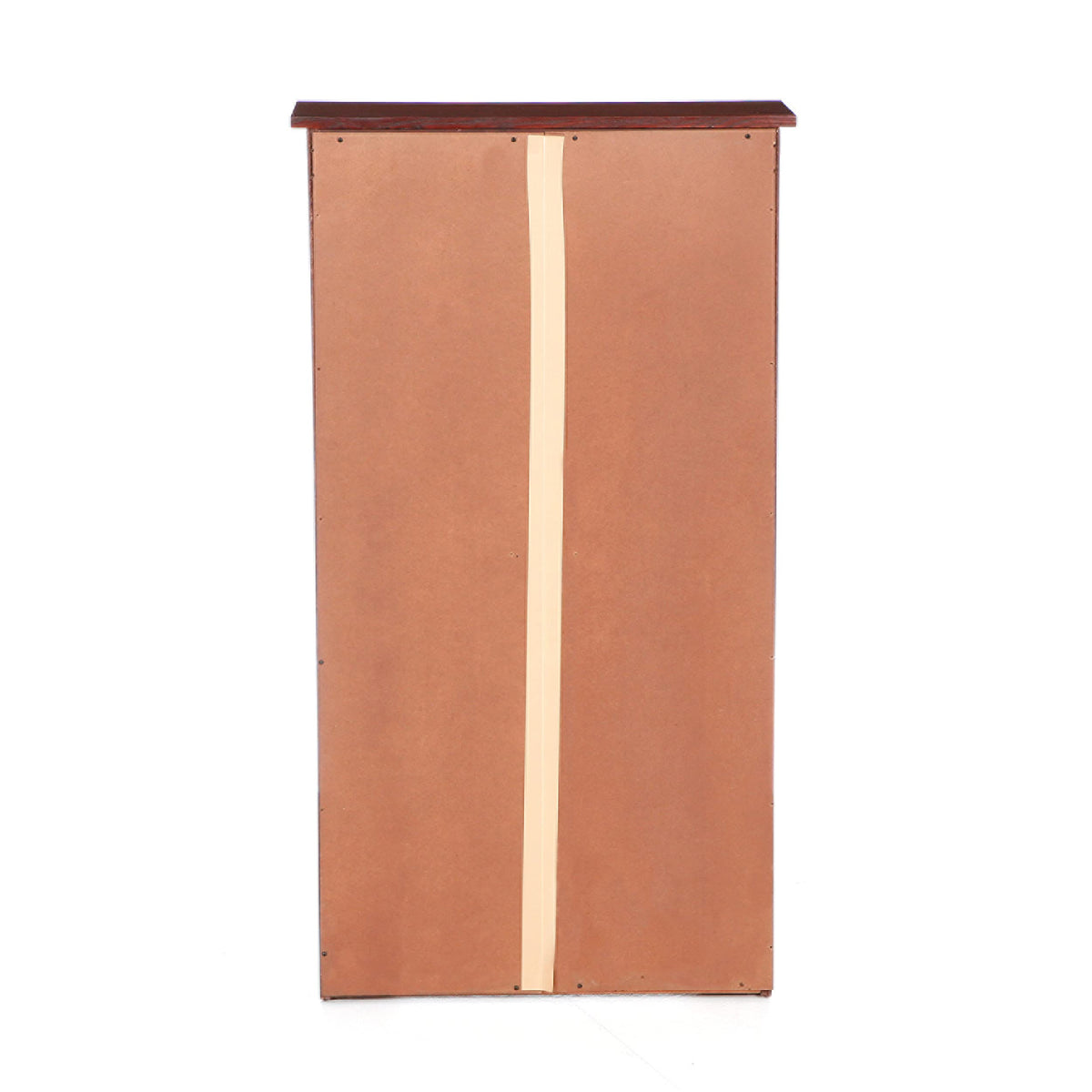 Cherry Brown Glass and Wood Media Cabinet I471398