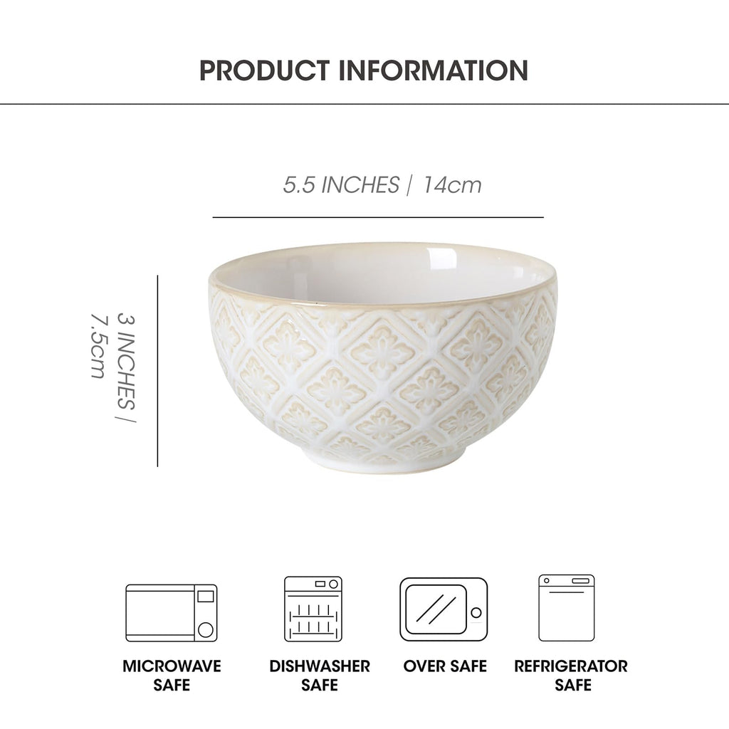 26 Oz Ceramic Soup Bowls Set of 4, 6 inch P4102