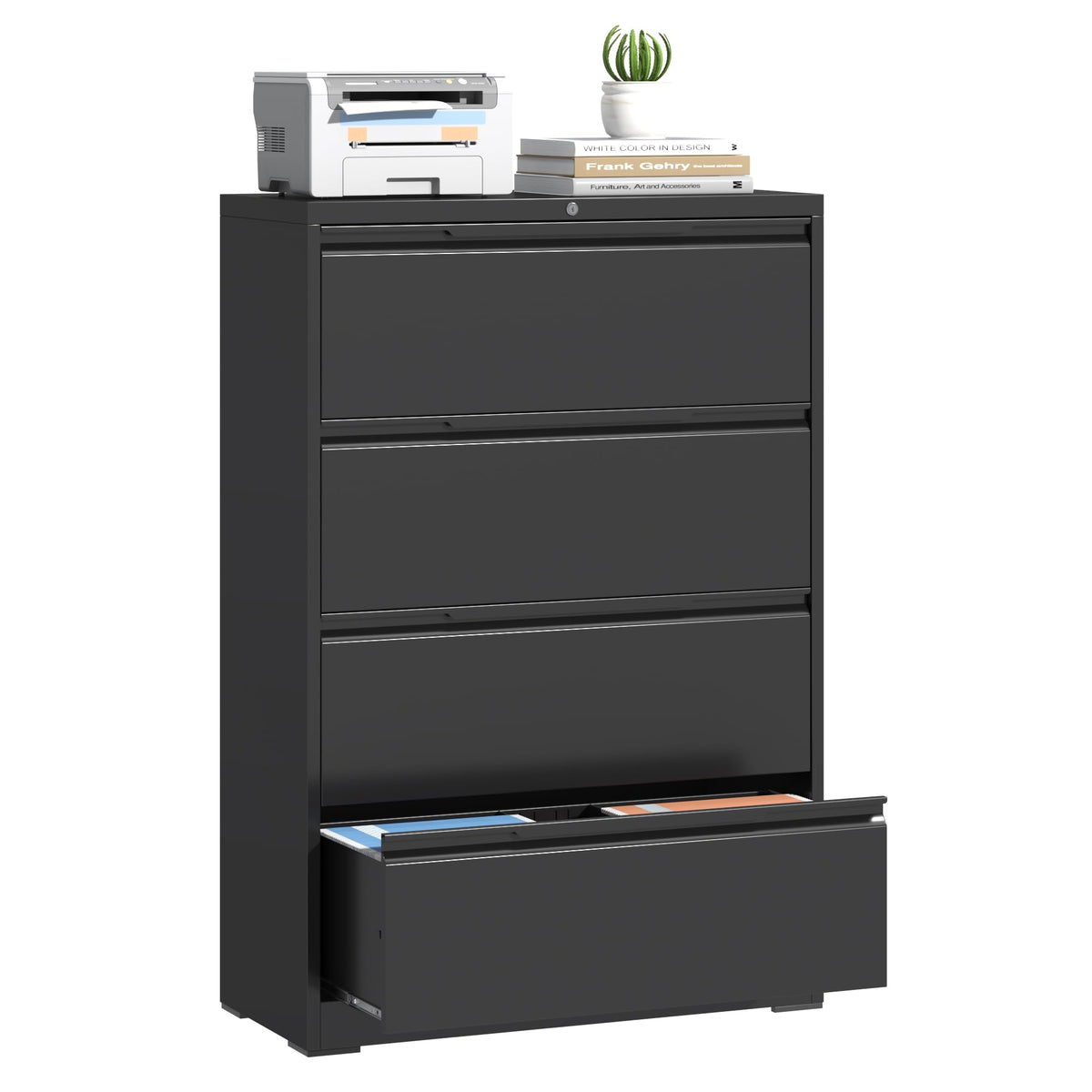 4 Drawer Metal File Cabinet with Lock T83119