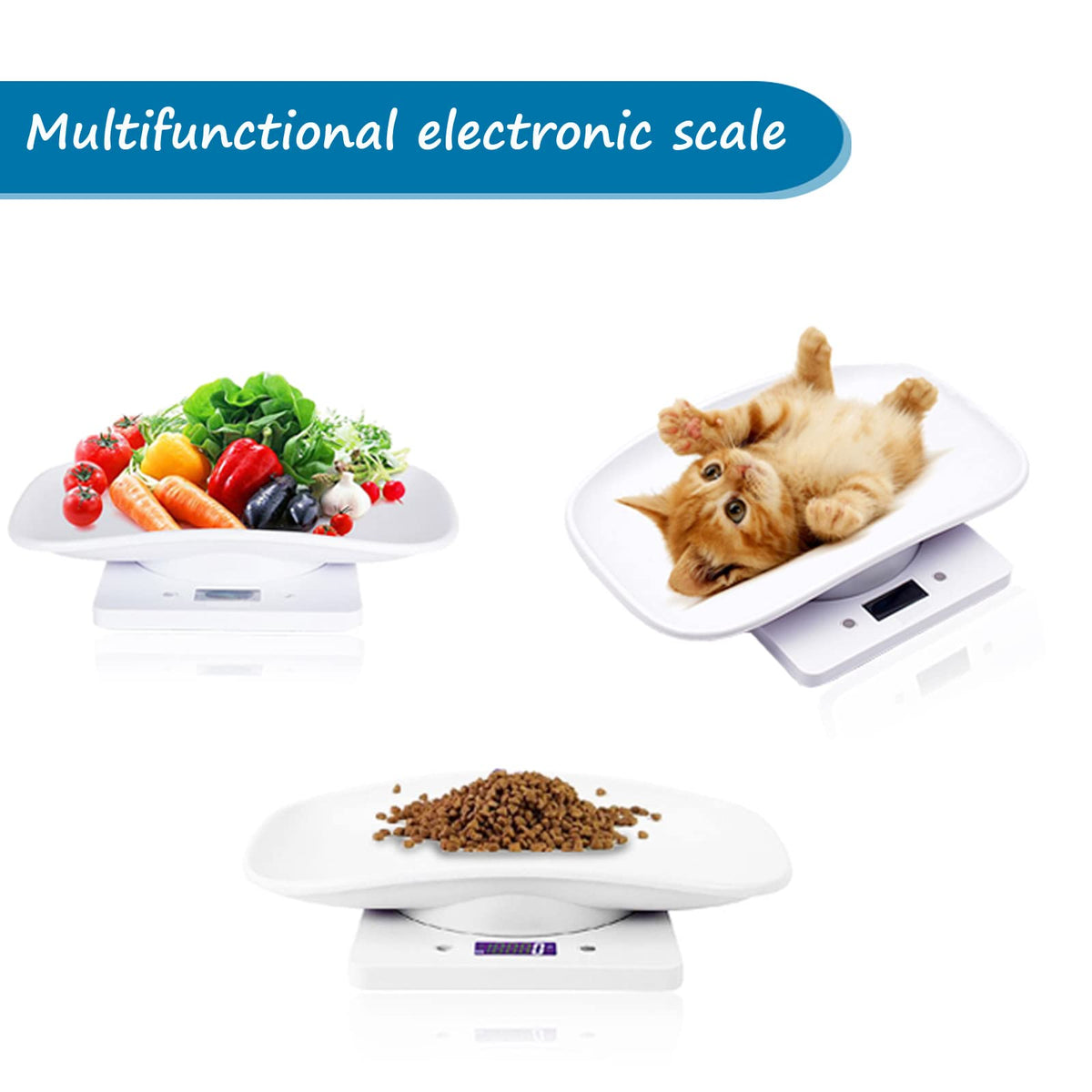 Newborn Kitten & Puppy Weight Scale White 12in x 8in O297