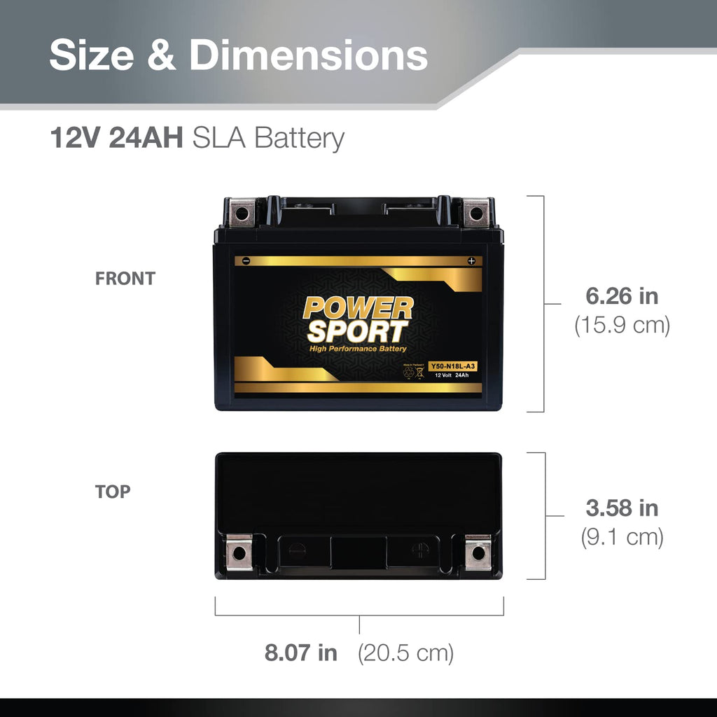 12V 24AH SLA Motorcycle Battery 330 CCA X483370