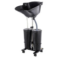 Portable Shampoo Basin with 2 Buckets, Height Adjustable Y191724