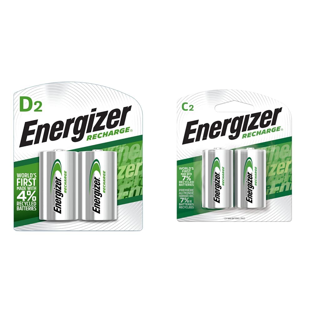 Rechargeable C and D Batteries 4 Count N84743