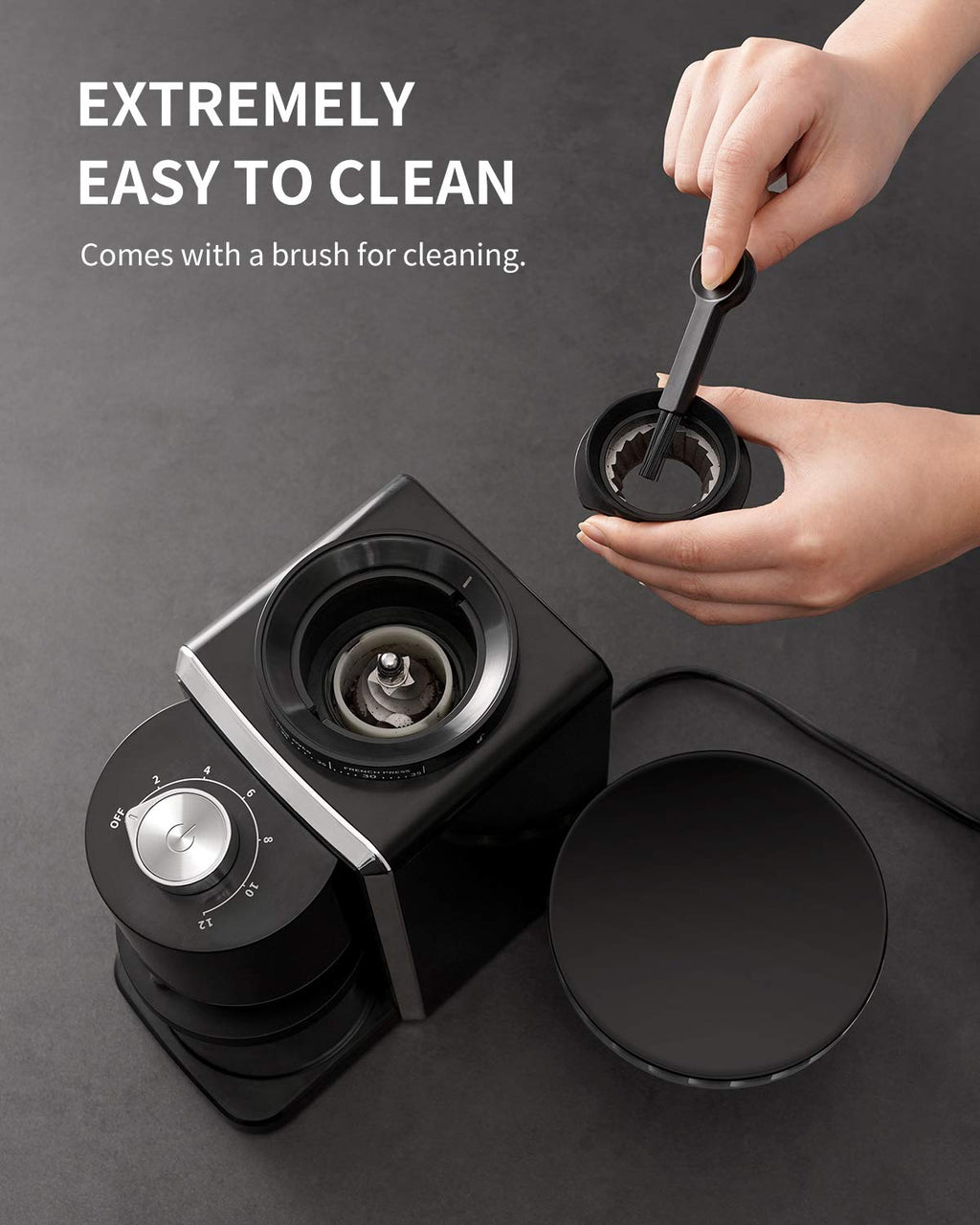 Conical Burr Electric Coffee Grinder 35 Settings Black M598968