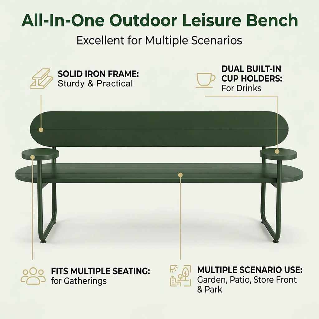 Metal Outdoor Bench O169