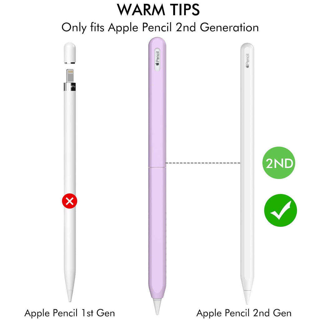 2 Pack Silicone Case for Apple Pencil 2nd Generation I724