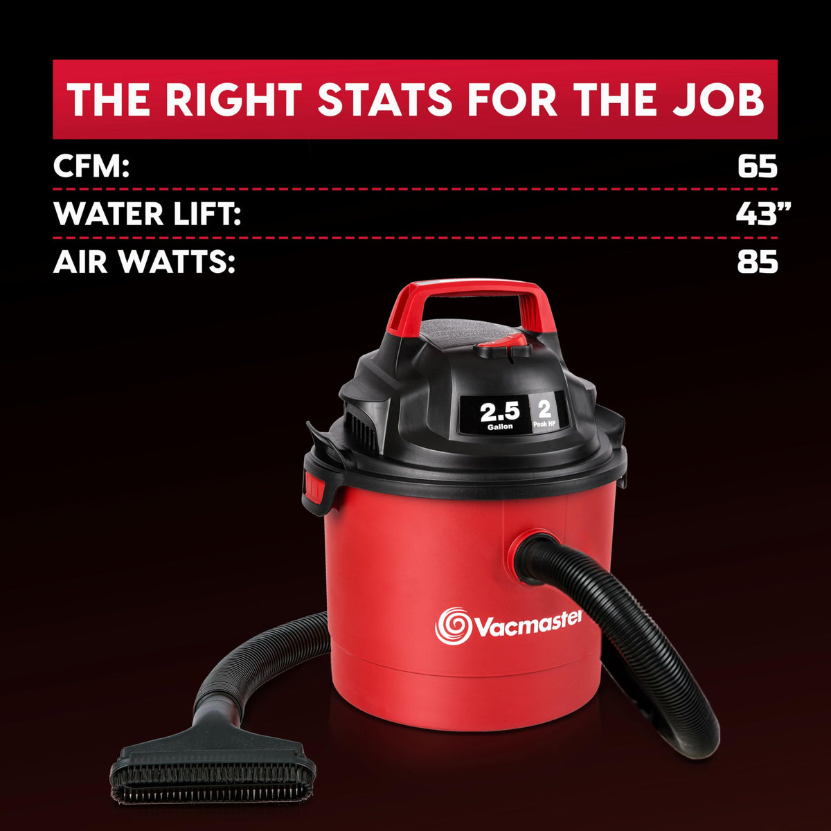 2.5-Gal Wall Mount Wet/Dry Vacuum U201
