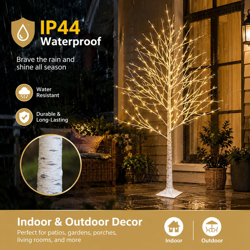 5FT Birch Tree with Lights U28118