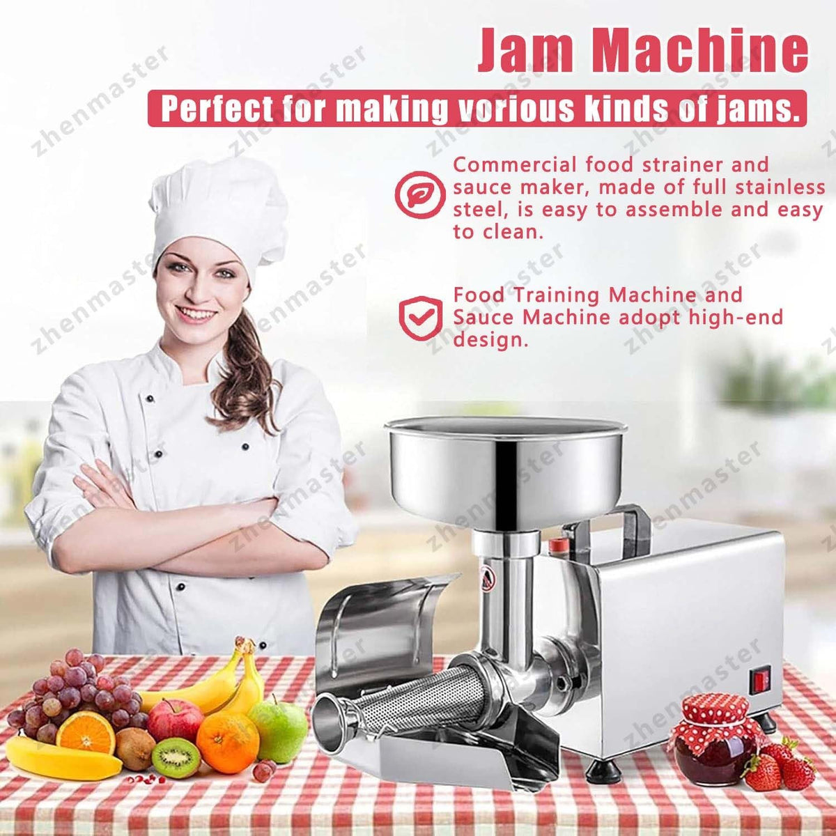 450W Stainless Steel Electric Tomato Strainer P7053