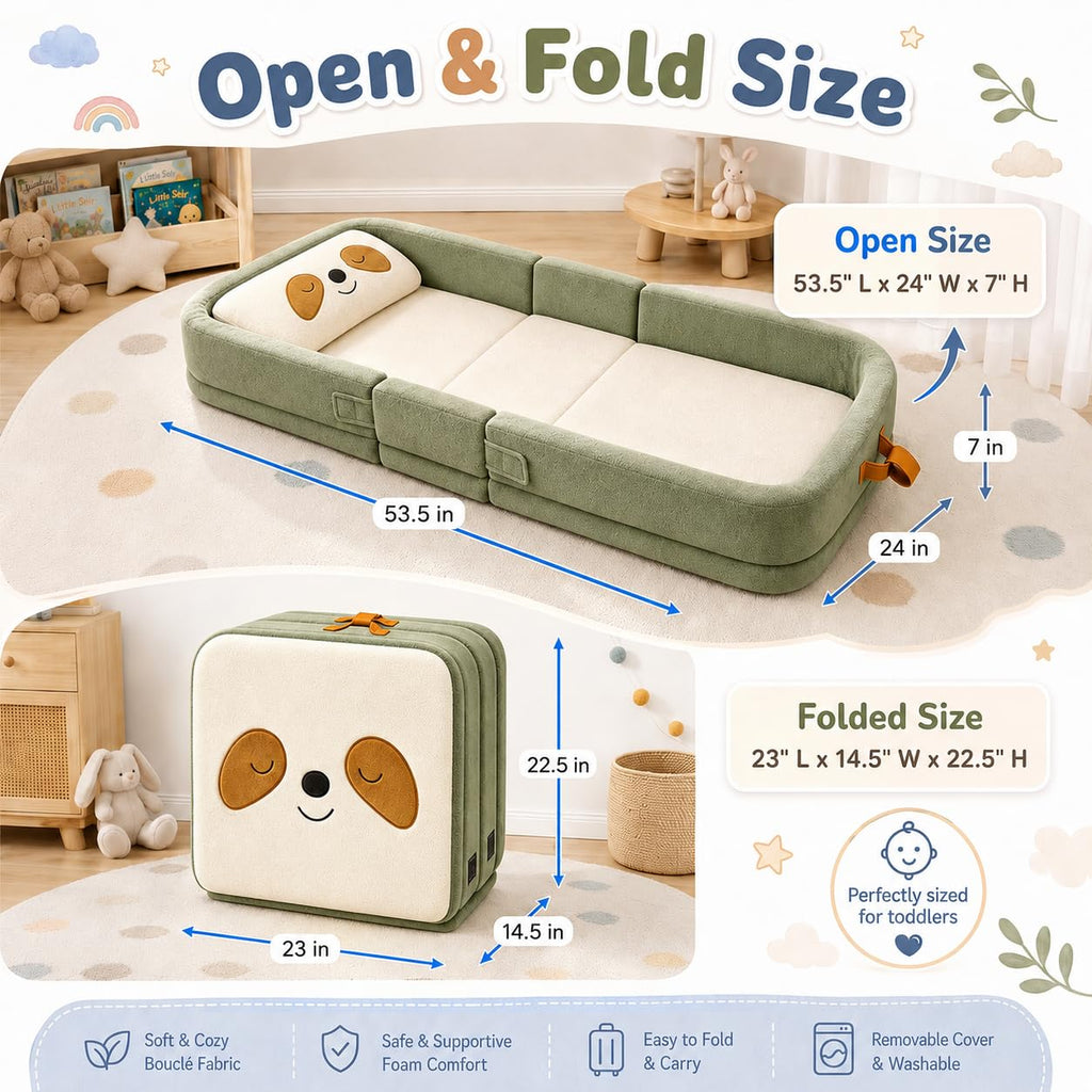 Foldable Portable Toddler Travel Bed with Pillow L5009