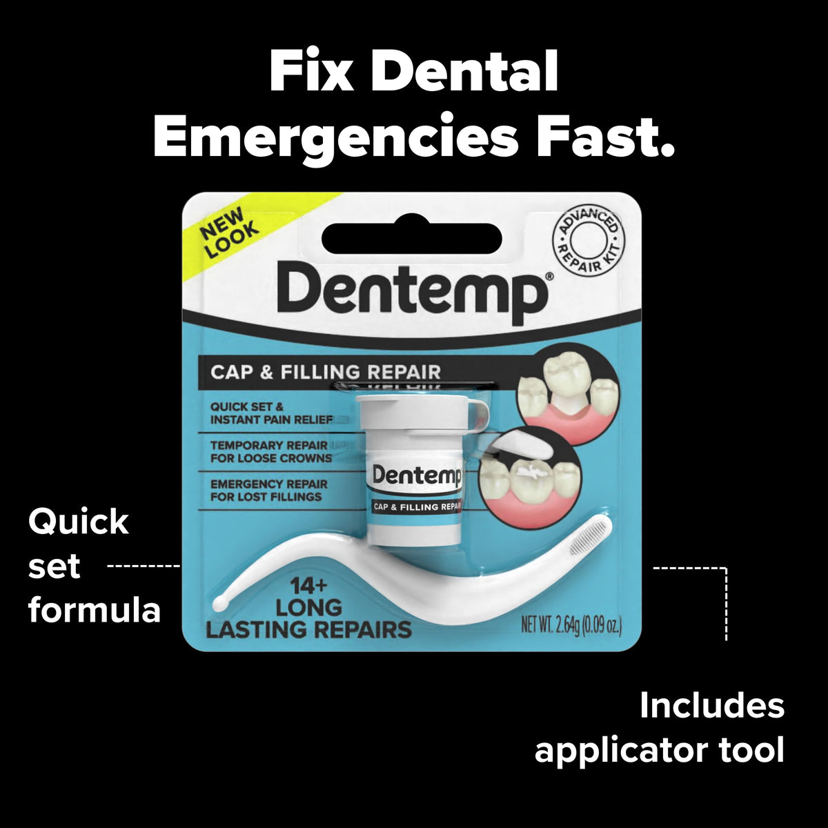 Maximum Strength Loose Cap and Lost Filling Repair Dental Kit Pack of 3 K87166