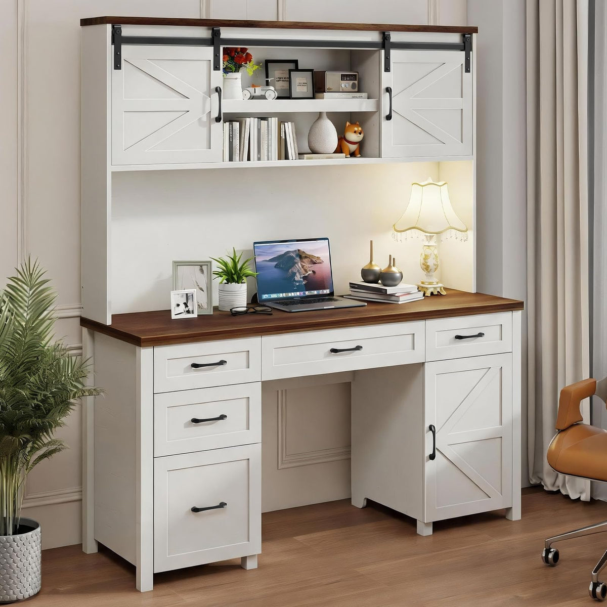 67" H Executive Desk with File Drawer K87904