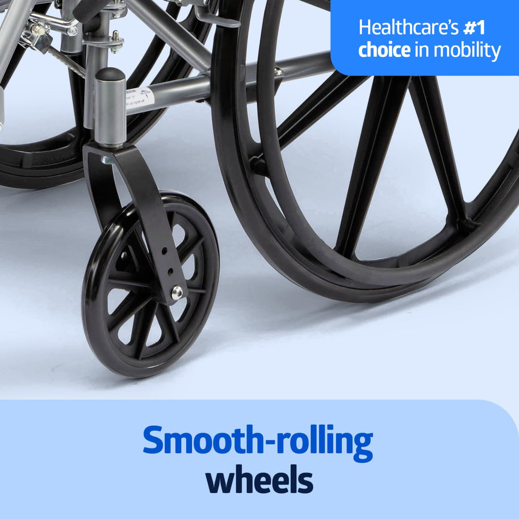 Lightweight Wheelchair with Swing-Back Desk-Length Arms and Elevating Leg Rests H555