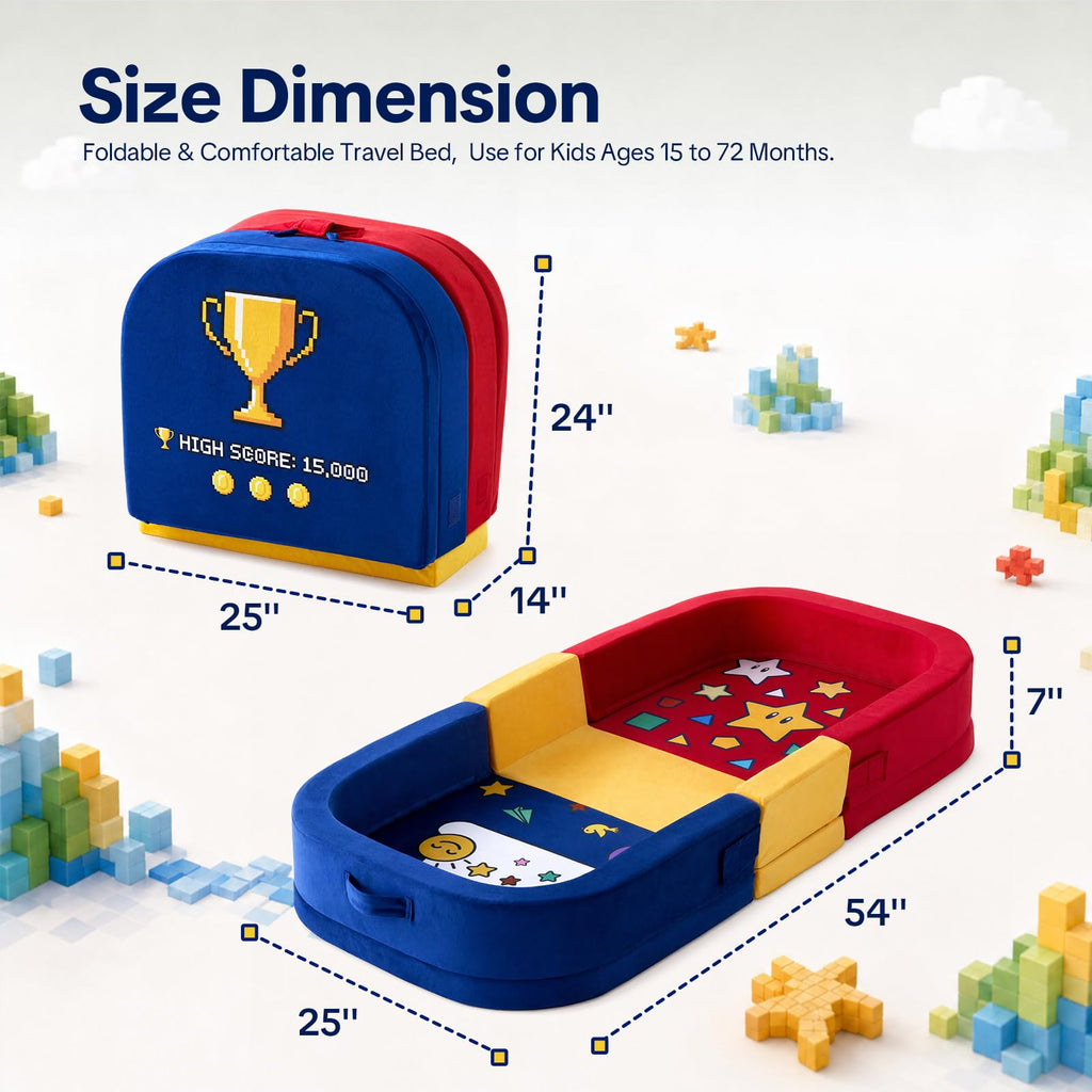 Foldable Portable Soft Foam Toddler Travel Bed M4110