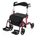 Foldable Rollator Walker 4 Wheel Transport Chair F164260