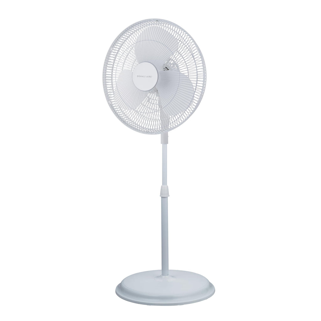 16" Oscillating Pedestal Fan with 3 Speed Settings, White J54202
