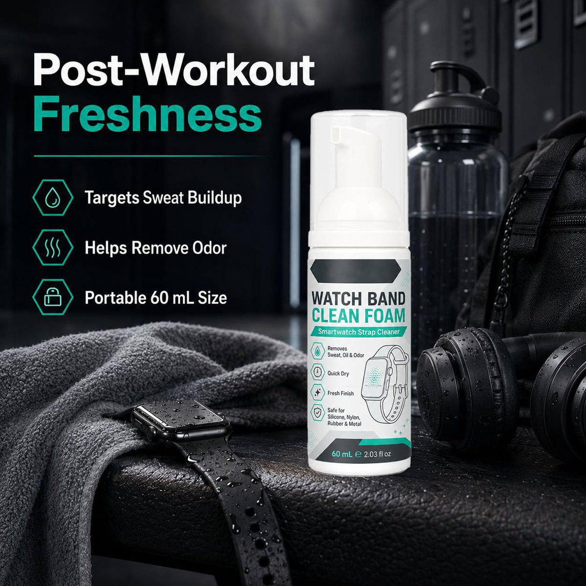 Foam Cleaner Spray for Watch Strap 60ml with Towel H465
