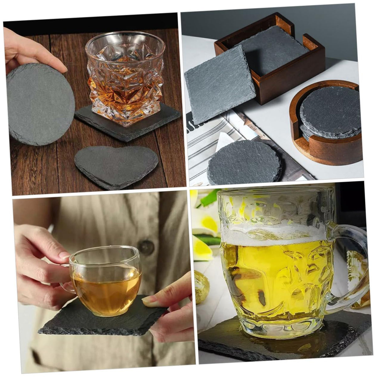 12pcs Natural Coasters Set N42835