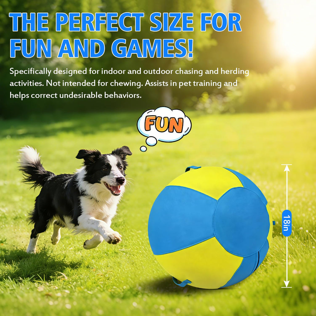 18 Inch Heavy Duty Dog Herding Ball with 3 Handles Z342