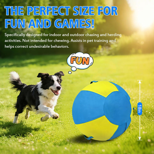 18 Inch Heavy Duty Dog Herding Ball with 3 Handles Z342