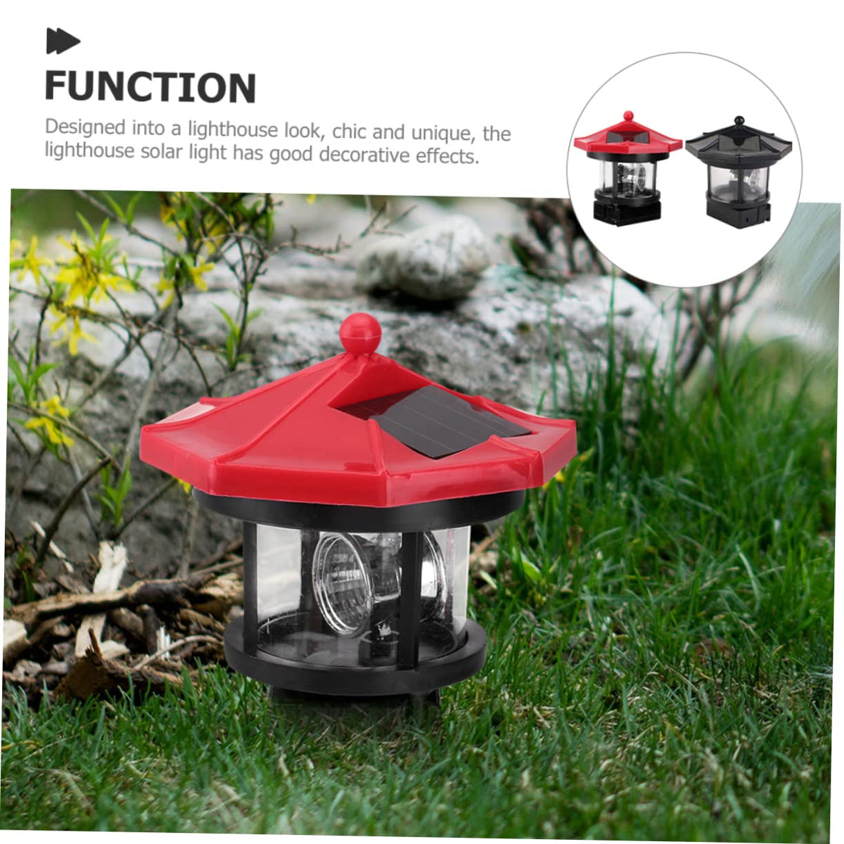 Solar Powered Lighthouse LED Garden Light X281