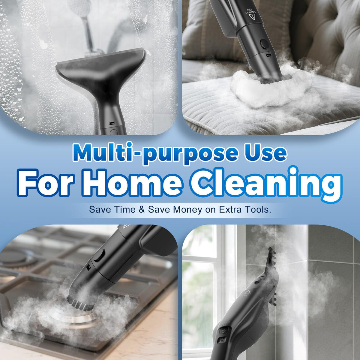 Heavy Duty Detachable Steam Mop Cleaner with 17 Accessories W190745