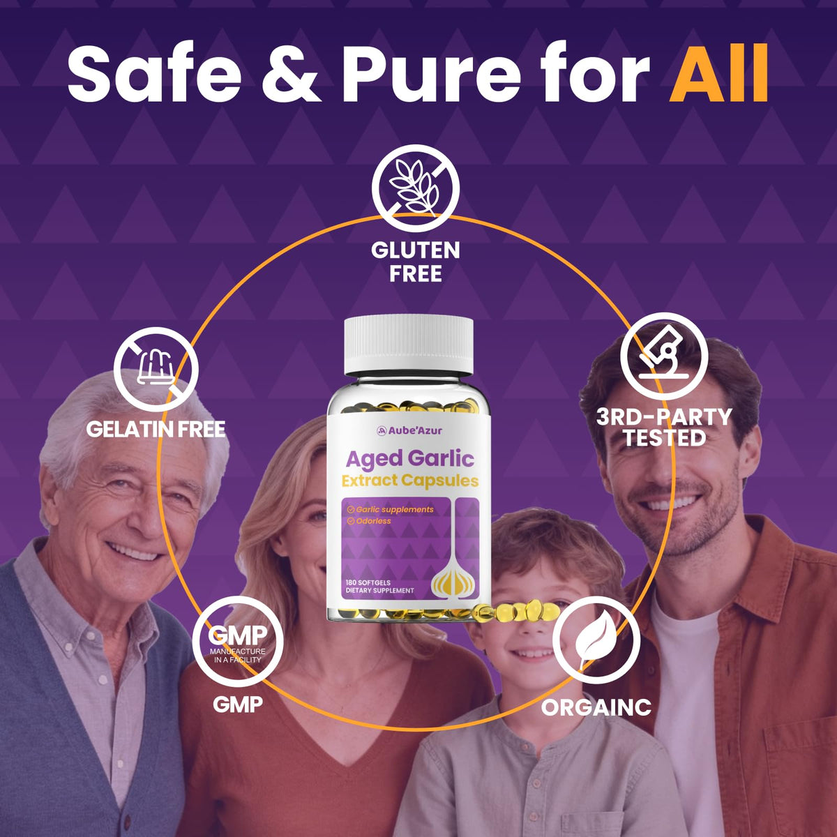 Aged Garlic Extract Capsules 7500mg 180 Softgels W650