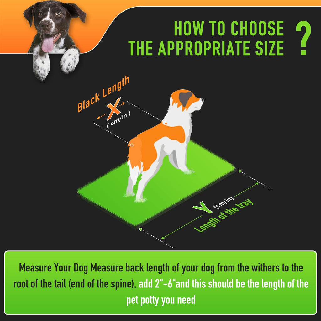 Large Artificial Turf Dog Grass Pad with Tray L393946