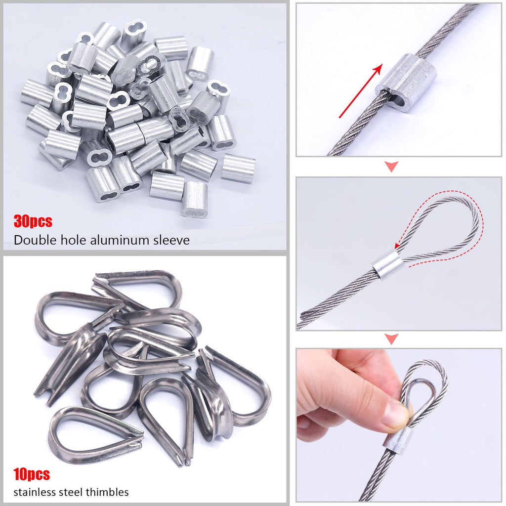1/8" T316 Stainless Steel Cable Rope 7x7 Wire Rope V1020