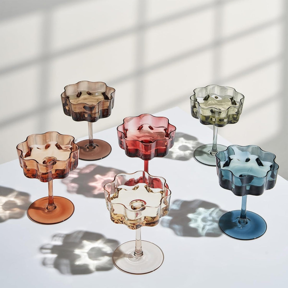 Scalloped Glass Coupes 7oz 6 Set F4543