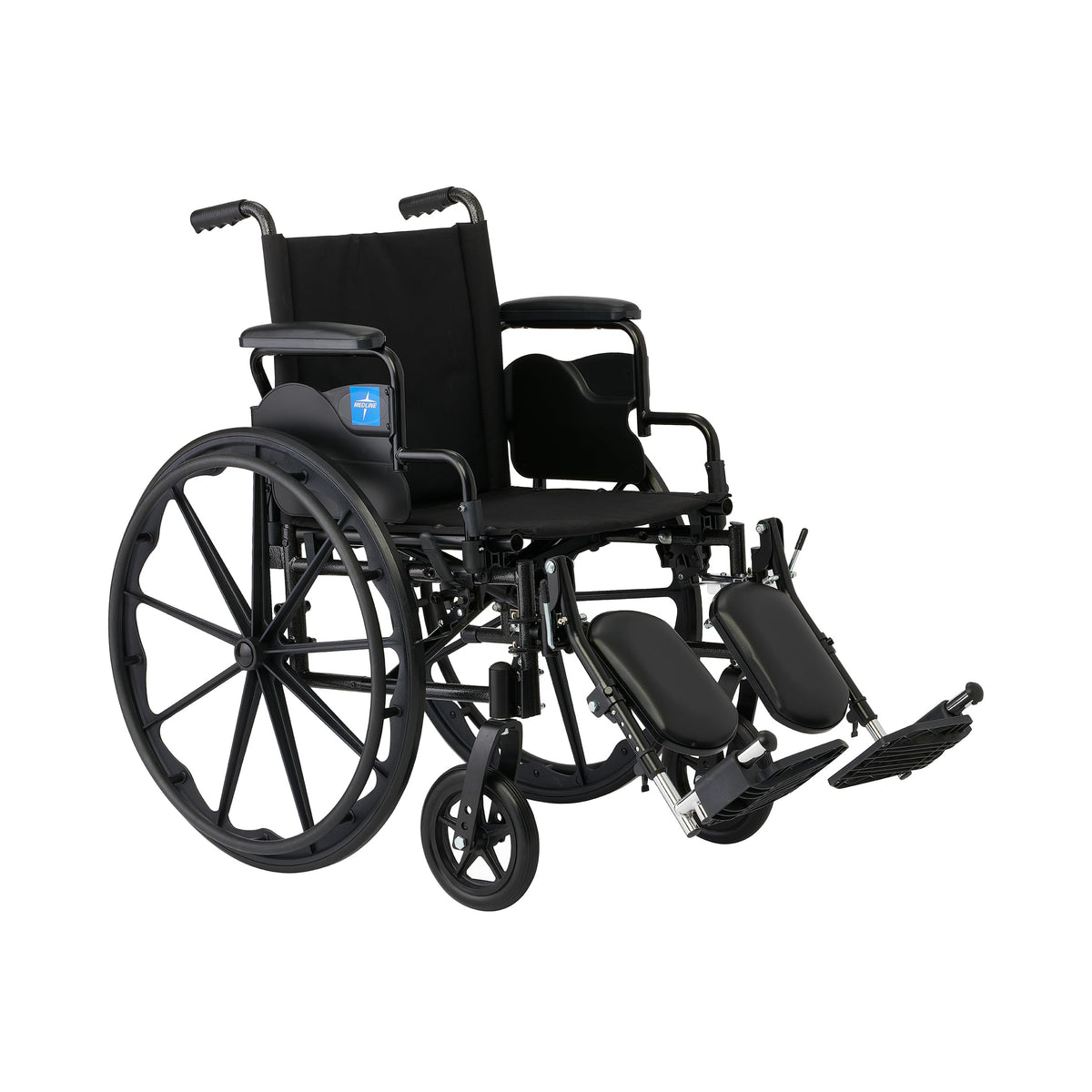 Lightweight Wheelchair with Swing-Back Desk-Length Arms and Elevating Leg Rests H555